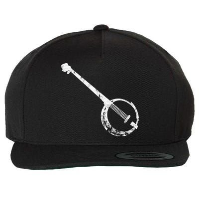 Banjo Bluegrass String Instrument Play Banjo Folk Music Wool Snapback Cap