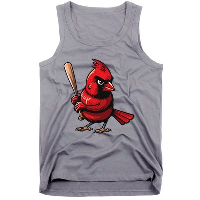 Baseball Bird Sports Fan Cardinal Tank Top