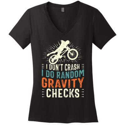 BMX Bike  Stunt Bike  Mountain Biking Women's V-Neck T-Shirt