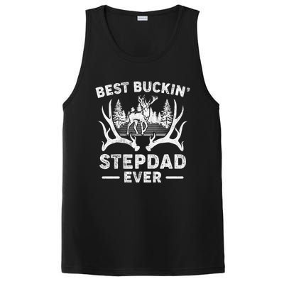 Best Buckin Stepdad Ever Deer Hunting Fathers Day Meaningful Gift PosiCharge Competitor Tank