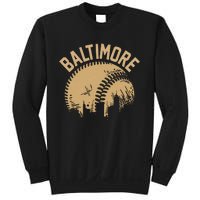 Baltimore Baseball Skyline Maryland Player Coach Fan Sweatshirt