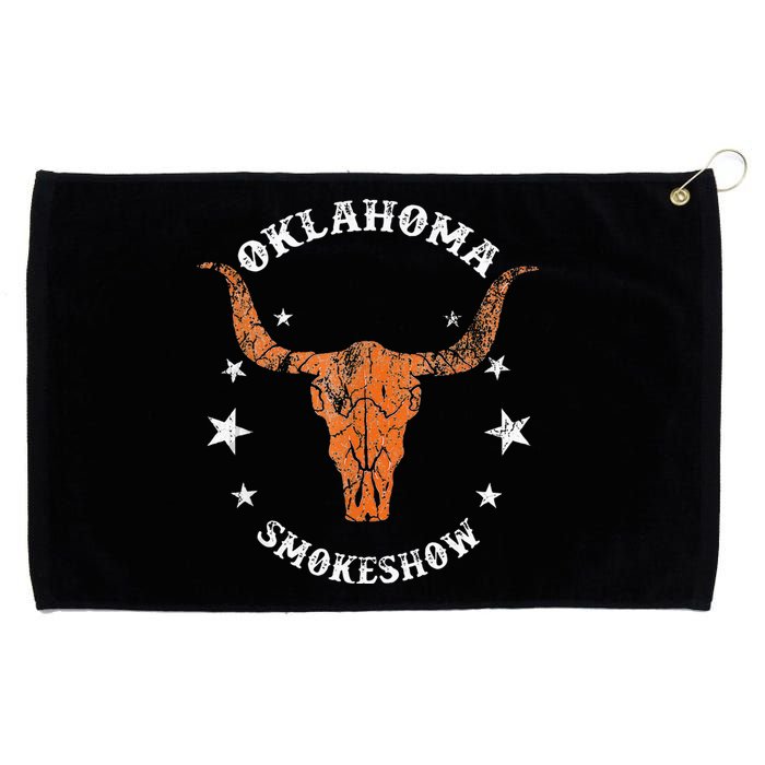 Boho Bull Skull Cow Oklahoma Smokeshow Western Country Grommeted Golf Towel