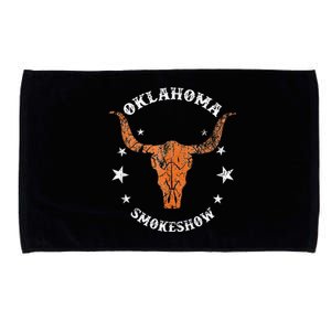 Boho Bull Skull Cow Oklahoma Smokeshow Western Country Microfiber Hand Towel