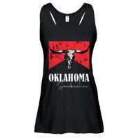 Boho Bull Skull Cow Oklahoma Smokeshow Western Country Ladies Essential Flowy Tank