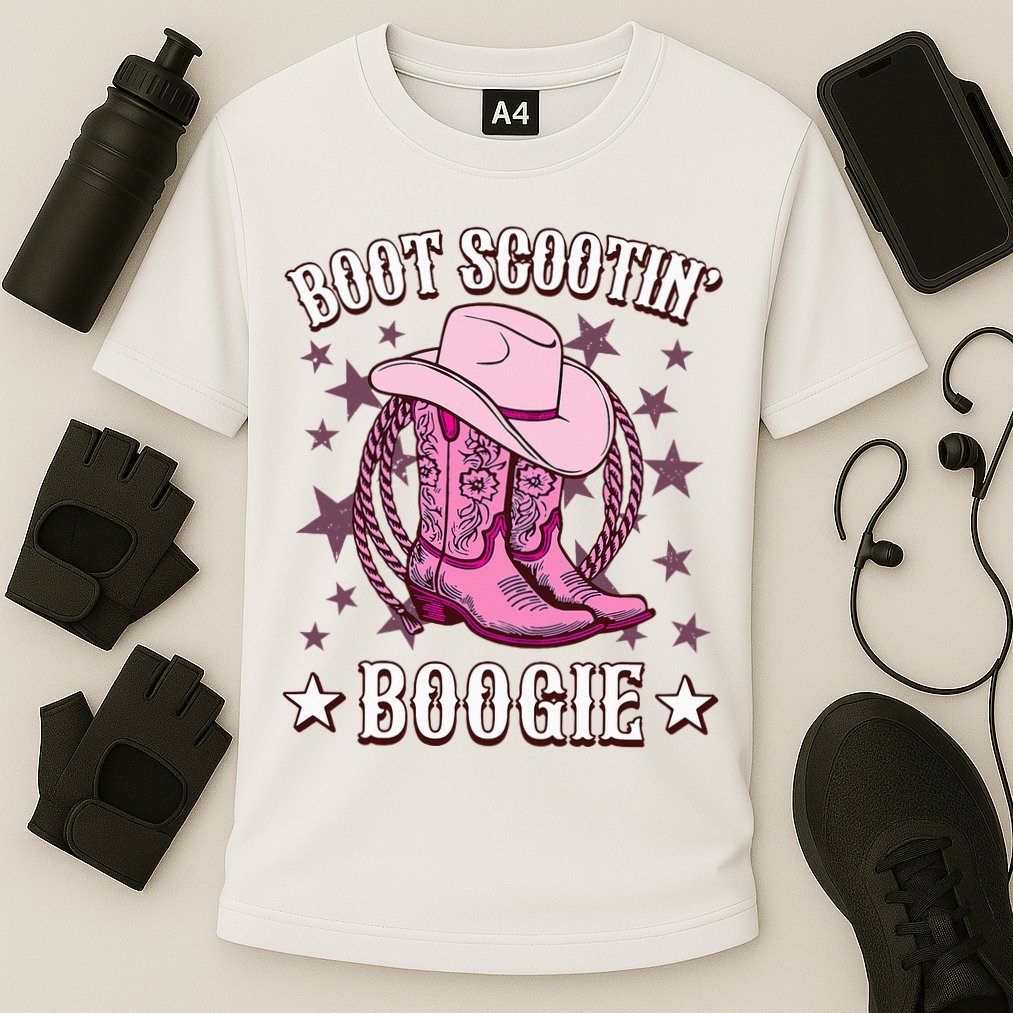 Boots Boot Scootin’ Boogie Southern Western Country Cooling Performance Crew T-Shirt