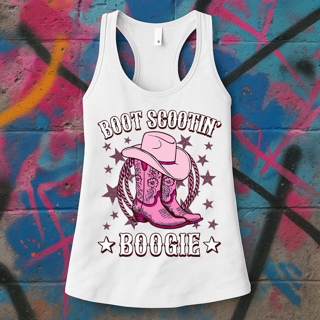 Boots Boot Scootin’ Boogie Southern Western Country Womens Tank Top