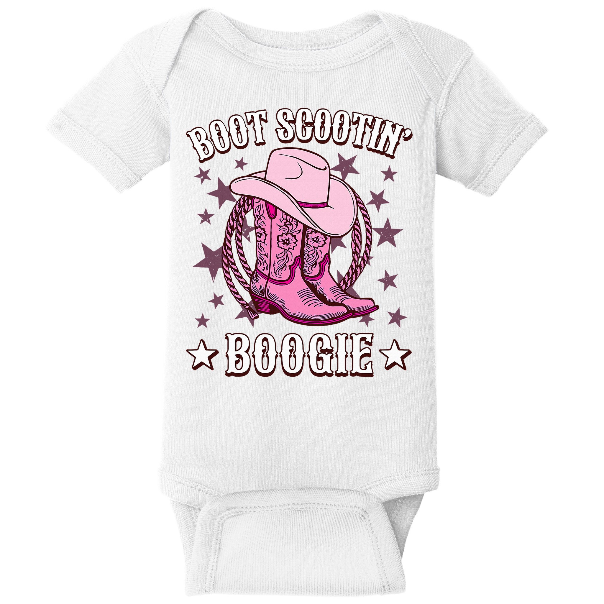 Boots Boot Scootin’ Boogie Southern Western Country Baby Bodysuit