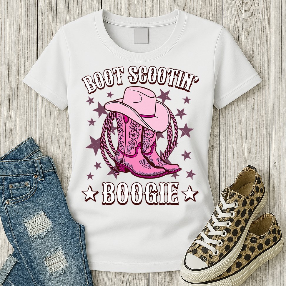 Boots Boot Scootin’ Boogie Southern Western Country Womens T-Shirt