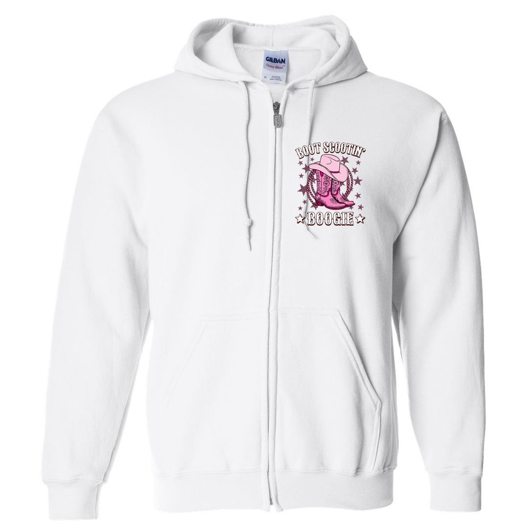 Boots Boot Scootin’ Boogie Southern Western Country Full Zip Hoodie