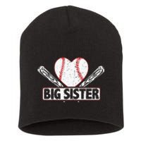 Baseball Big Sister Matching Family Softball Baseball Lover Short Acrylic Beanie