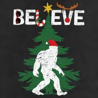 Believe Bigfoot Sasquatch Yeti Santa Hat Christmas Pajamas 25L Jumbo Tote