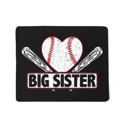 Baseball Big Sister Matching Family funny Baseball Lover Mousepad