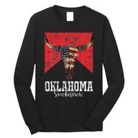 Boho Bull Skull Cow Oklahoma Smokeshow Western Country Long Sleeve Shirt