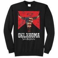 Boho Bull Skull Cow Oklahoma Smokeshow Western Country Sweatshirt