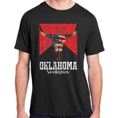 Boho Bull Skull Cow Oklahoma Smokeshow Western Country Adult ChromaSoft Performance T-Shirt