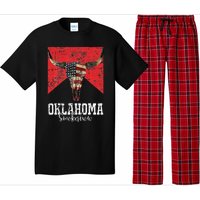 Boho Bull Skull Cow Oklahoma Smokeshow Western Country Pajama Set