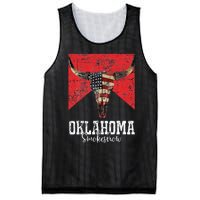 Boho Bull Skull Cow Oklahoma Smokeshow Western Country Mesh Reversible Basketball Jersey Tank