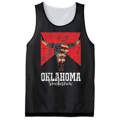 Boho Bull Skull Cow Oklahoma Smokeshow Western Country Mesh Reversible Basketball Jersey Tank