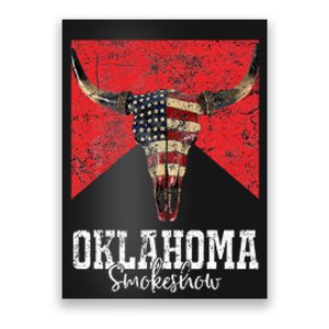 Boho Bull Skull Cow Oklahoma Smokeshow Western Country Poster