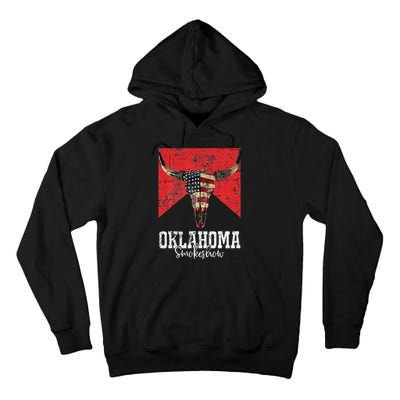 Boho Bull Skull Cow Oklahoma Smokeshow Western Country Tall Hoodie