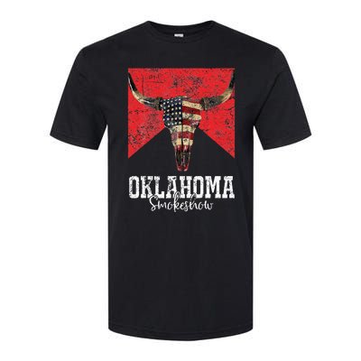 Boho Bull Skull Cow Oklahoma Smokeshow Western Country Softstyle CVC T-Shirt