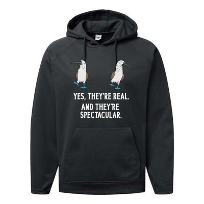 Bluefooted Booby Seabird Boobies Performance Fleece Hoodie