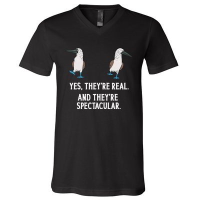 Bluefooted Booby Seabird Boobies V-Neck T-Shirt