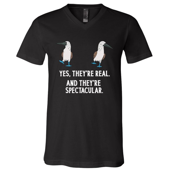 Bluefooted Booby Seabird Boobies V-Neck T-Shirt