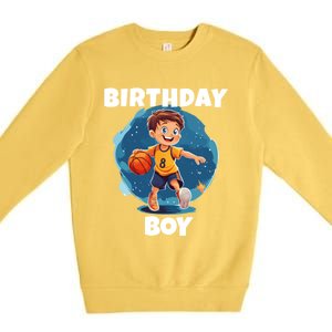 Birthday Basketball Sports Theme Family Matching Outfit Gift Premium Crewneck Sweatshirt