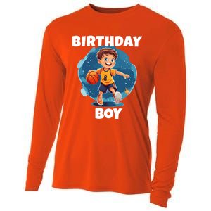 Birthday Basketball Sports Theme Family Matching Outfit Gift Cooling Performance Long Sleeve Crew