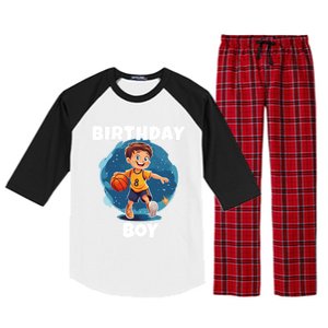 Birthday Basketball Sports Theme Family Matching Outfit Gift Raglan Sleeve Pajama Set