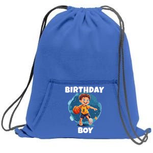 Birthday Basketball Sports Theme Family Matching Outfit Gift Sweatshirt Cinch Pack Bag