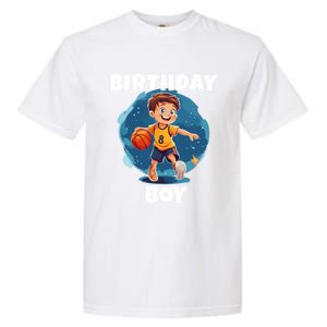 Birthday Basketball Sports Theme Family Matching Outfit Gift Garment-Dyed Heavyweight T-Shirt