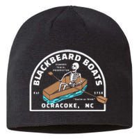 Blackbeard Boat Skeleton Coffin Pirates Ocracoke NC Sustainable Beanie