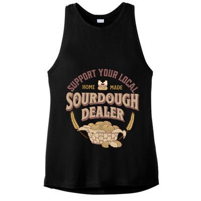 Bread Baker Support Your Local Sourdough Dealer Ladies PosiCharge Tri-Blend Wicking Tank