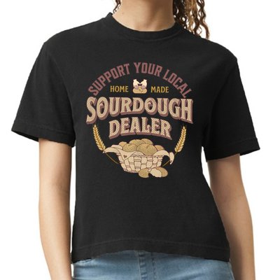 Bread Baker Support Your Local Sourdough Dealer Comfort Colors Boxy T-Shirt