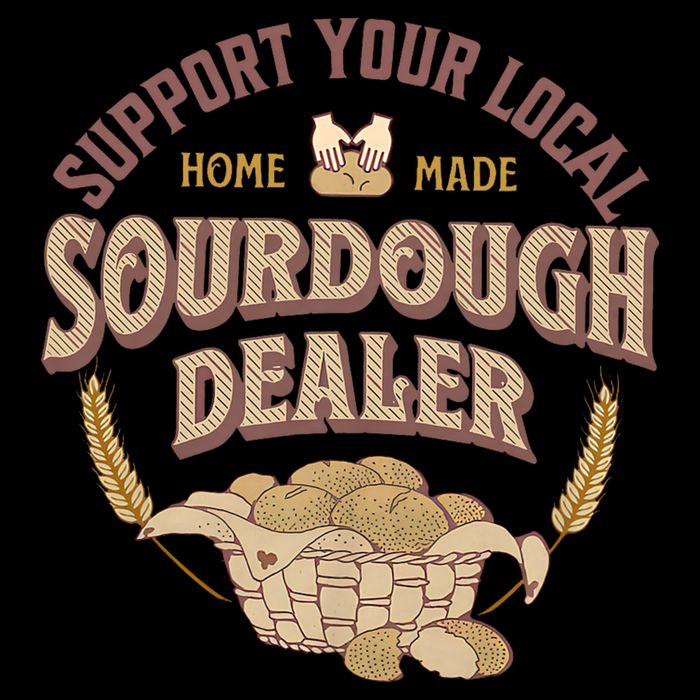 Bread Baker Support Your Local Sourdough Dealer 16 in Basic Backpack
