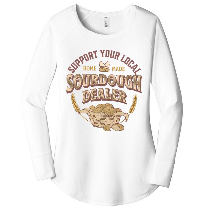 Bread Baker Support Your Local Sourdough Dealer Women's Perfect Tri Tunic Long Sleeve Shirt