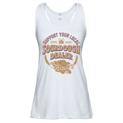 Bread Baker Support Your Local Sourdough Dealer Ladies Essential Flowy Tank