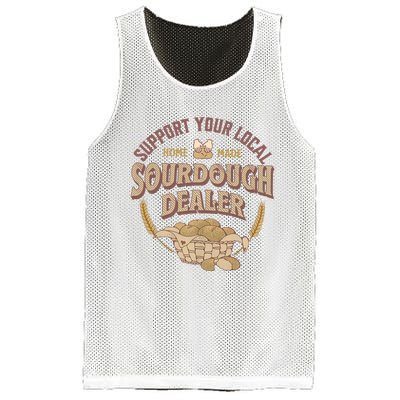 Bread Baker Support Your Local Sourdough Dealer Mesh Reversible Basketball Jersey Tank