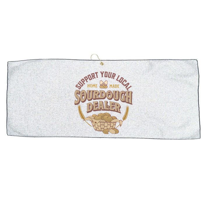 Bread Baker Support Your Local Sourdough Dealer Large Microfiber Waffle Golf Towel