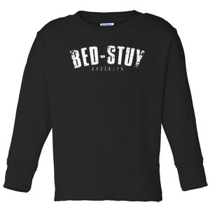 Brooklyn Bed Stuy New York Basketball Practice Jersey Toddler Long Sleeve Shirt