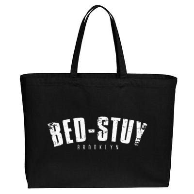 Brooklyn Bed Stuy New York Basketball Practice Jersey Cotton Canvas Jumbo Tote