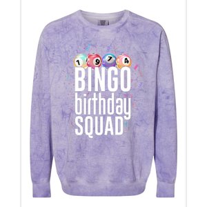 Bingo Birthday Squad Colorblast Crewneck Sweatshirt