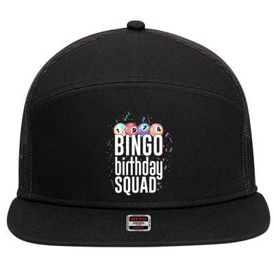 Bingo Birthday Squad 7 Panel Mesh Trucker Snapback Hat