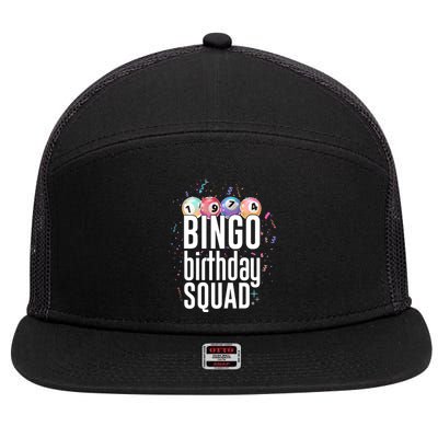 Bingo Birthday Squad 7 Panel Mesh Trucker Snapback Hat