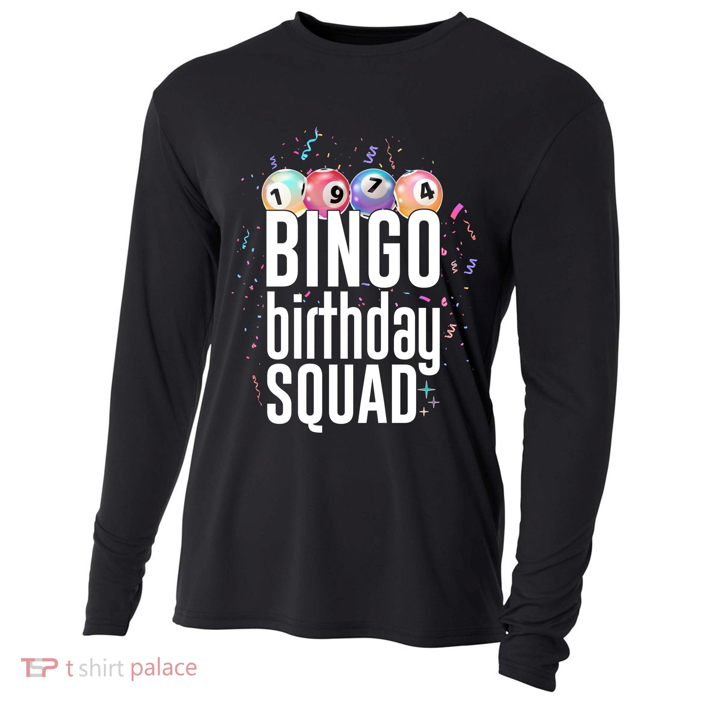 Bingo Birthday Squad Cooling Performance Long Sleeve Crew