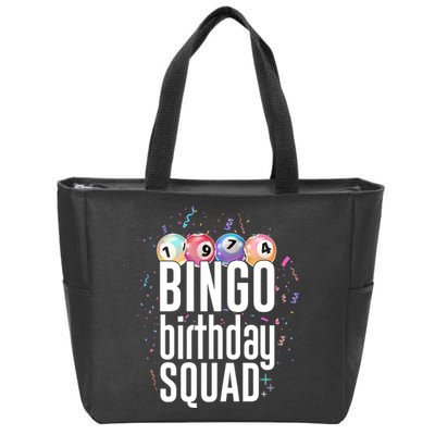 Bingo Birthday Squad Zip Tote Bag