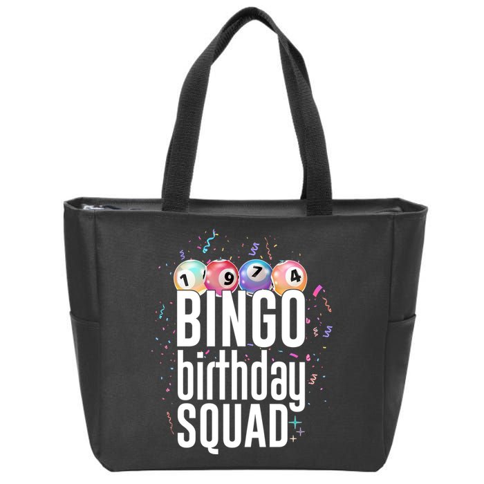 Bingo Birthday Squad Zip Tote Bag