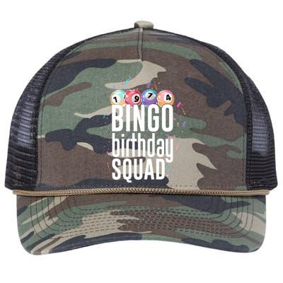 Bingo Birthday Squad Retro Rope Trucker Hat Cap